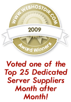Voted as one of the Top 25 Dedicated Server Providers